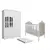 Quarto Bebe Berço e Guarda Roupa MDF Dorabelly Provençal + Colchão