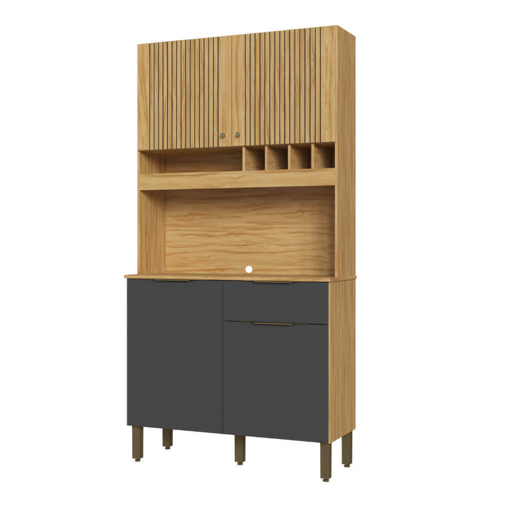 Kit Cozinha RioDoce Moscato MDF 04 portas 100cm x 197cm