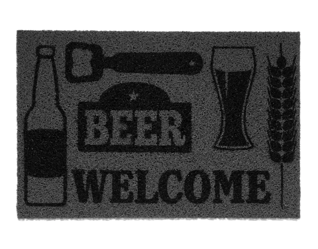 Capacho Vinil super print beer 40CM X 60CM Kapazi