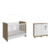 Kit Berço Cômoda Ben Bolinha Moveis Peroba MDF Amadeirado