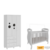 Berço Junior e Guarda Roupa Bolinha Moveis Peroba 03 portas 100% MDF Branco