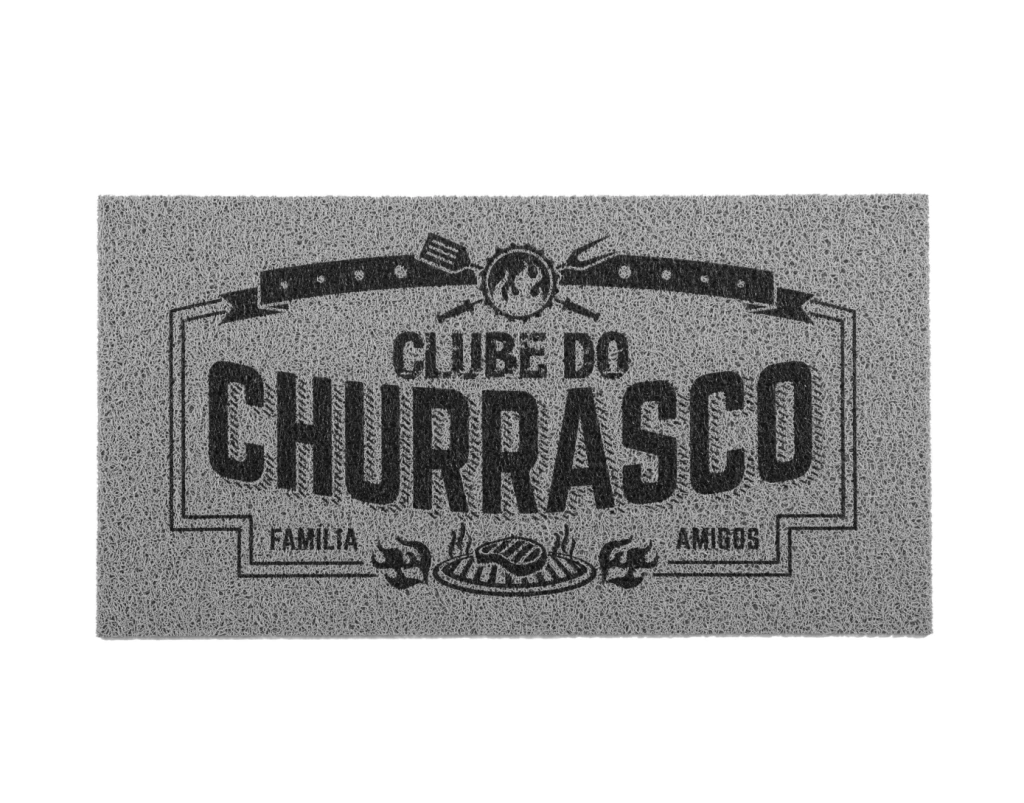 Capacho Kapazi Vinil CLUBE DO CHURRASCO 40CM X 75CM