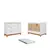 Quarto Bebe Berço e Cômoda MDF Dorabelly Bis com Colchão