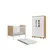 Quarto Bebe Berço e Guarda Roupa Dorabelly CloDyte 04 Pt MDF + Colchão