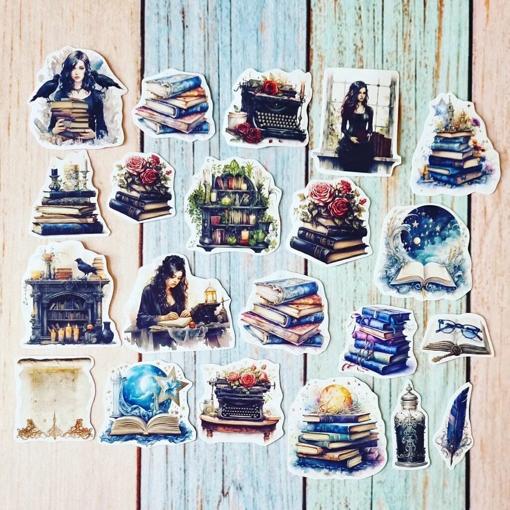 kit adesivos vintage