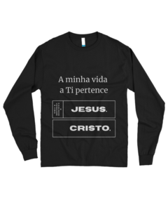 Camiseta cristã (Manga Longa) sobre Jesus Cristo