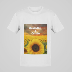 Camiseta - Gratidão a Cristo - Girassol aberto - comprar online