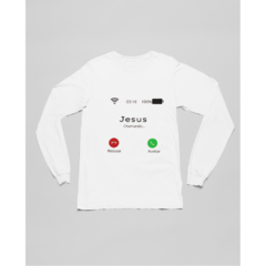 Camiseta cristã Manga Longa - Jesus Chamando