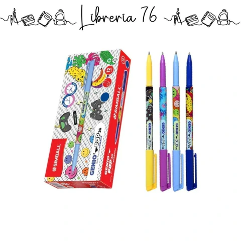 Bolígrafo Simball Genio School 2G borrable 0,7 mm roller tinta gel azul