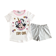 Pijama corto Minnie unicornio. 100% algodón.