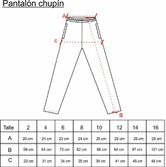 Pantalón chupín rústico