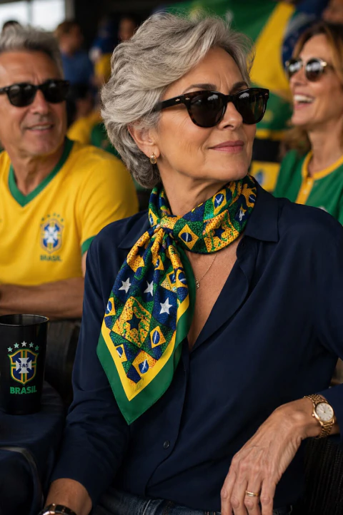 Lenço Brasil TAM 70x70 cm