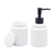 Imagem do Conjunto 2 Peças de Cerâmica para Banheiro Stripes Branco - Lyor