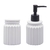 Conjunto 2 Peças de Cerâmica para Banheiro Stripes Branco - Lyor