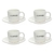 Xícara para café com pires cerâmica Cremona 130ml 4 peças - Haüskraft