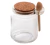 Porta Tempero em Vidro com Colher em Bambu e Tampa em Rolha 240ml - Lyor
