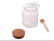 Porta Tempero em Vidro com Colher em Bambu e Tampa em Rolha 240ml - Lyor - comprar online