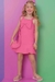 Vestido Kids Pink e Bolsa