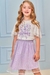 Conjunto kids Festa Tule Lilás