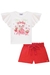 Conjunto Infantil Ursa Pérolas Vermelho na internet