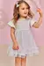 Vestido Baby Super Cetim e tule Branco