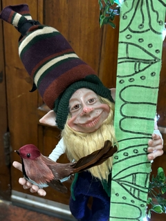 Duende Filippo con su casa magica de pajaros y luces - tienda online
