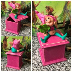 Caja Guarda Tesoros con Duende Protector 14cm de Alto - Modelo 1