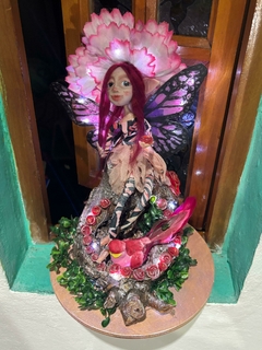 GALATEA Hada Flor 30cm de Alto Luminaria - Cosas de Duendes