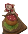 Duende Tierno Protector sentado en casita de calabaza 12cm