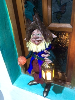 Duende Ilumina Caminos Articulado con Gorro de Cortezas 45cm - tienda online