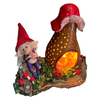Velador Artesanal Con Duende Tierno y Calabaza - comprar online
