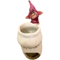 Horno con Duende de 20cm de Alto para vela o esencia - Modelo 1 - Cosas de Duendes