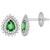 Brincos Esmeralda gota 4x5mm e Diamantes - comprar online