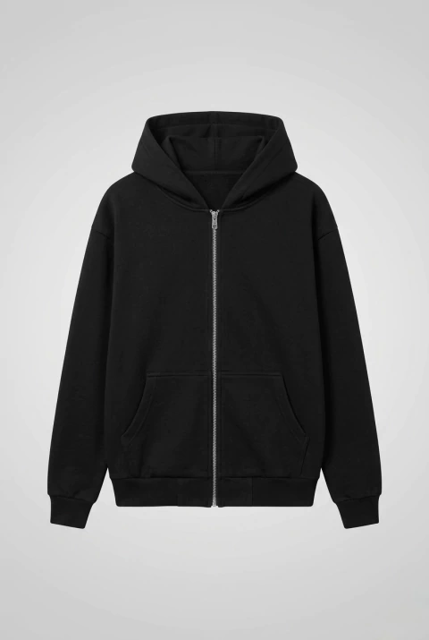 CAMPERA ALGODON SLIM FIT NEGRO
