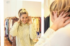 Blusa Longa Tricô Pipoca - loja online
