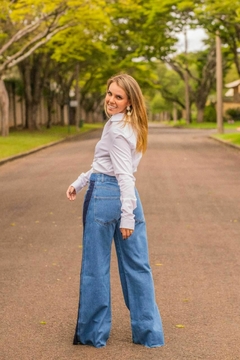 Calça Jeans Wide Leg Escura - comprar online