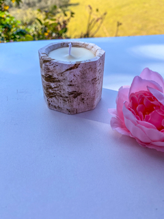 Vela aromática cimento