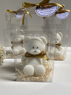 Vela urso lembrancinha maternidade e chá revelação - Good Smell Home