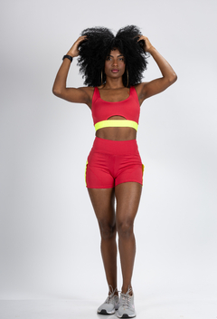 Conj. Short elástico lateral - Paris Fitness