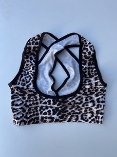 Top cruzado animal print - comprar online