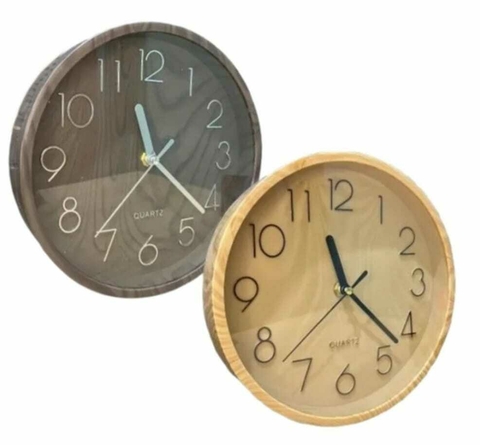 RELOJ PARED MADERA 30CM 550967