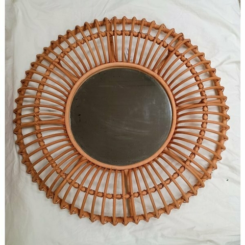 ESPEJO REDONDO RATAN 80CM ESPV1