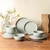 PLATO POSTRE BORDE GRIS SATINADO C5521 - comprar online