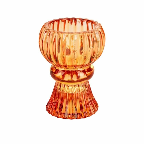 PORTAVELA VIDRIO AMBAR 5248
