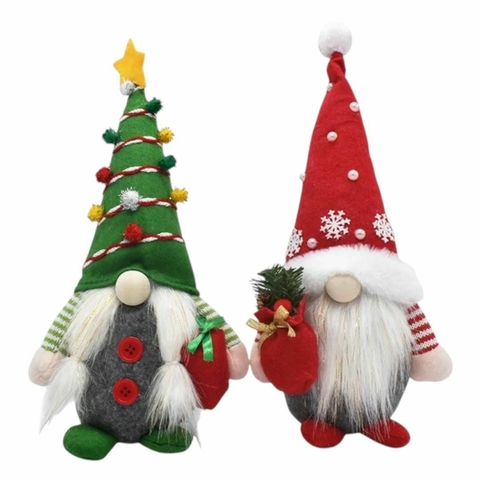 PAPA NOEL VERDE/ROJO 48CM 0017