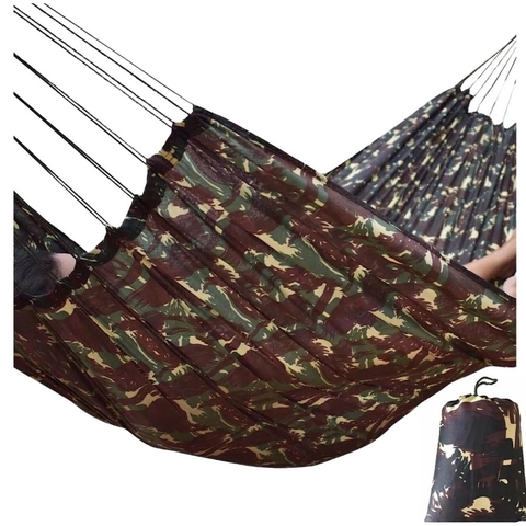 Rede De Dormir Descanso Camuflada Exercito Camping Selva Grande