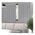 Cortina Blackout Película Protetora C/Ilhós Cinza 200x140 - Cwx Textil