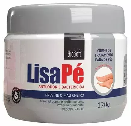 Creme Hidratante Lisa Pé Anti Odor E Bactericida Bio Soft 120g