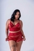 Babydoll vermelho em renda delicado - loja online