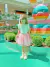 Conjunto Manga Curta de Tule Floral 3D J6541 na internet